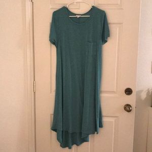 LuLaRoe teal Carly dress